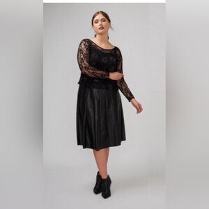 Lane Bryant Elegant‎ Black Midi Skirt